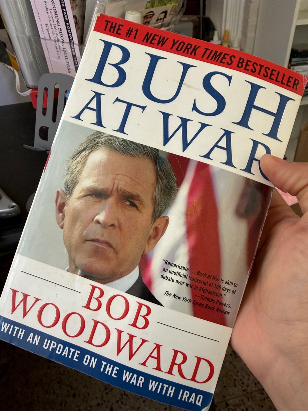 Bush at War by Bob Woodward - Hardcover Book (White/Red/Blue)